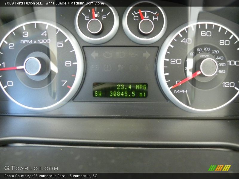 White Suede / Medium Light Stone 2009 Ford Fusion SEL