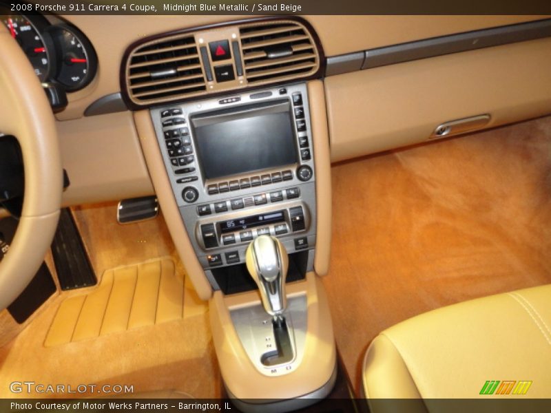 Midnight Blue Metallic / Sand Beige 2008 Porsche 911 Carrera 4 Coupe