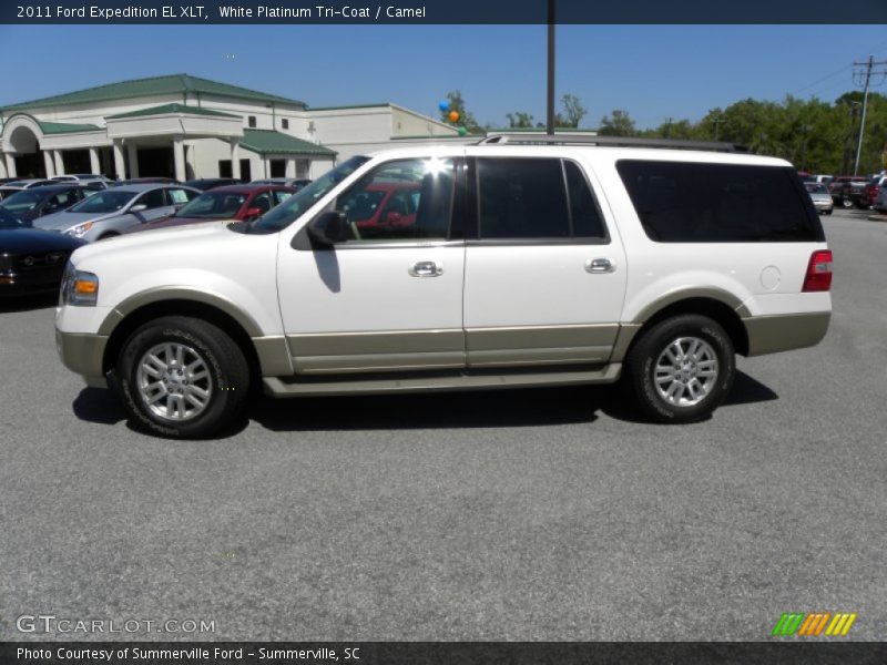 White Platinum Tri-Coat / Camel 2011 Ford Expedition EL XLT