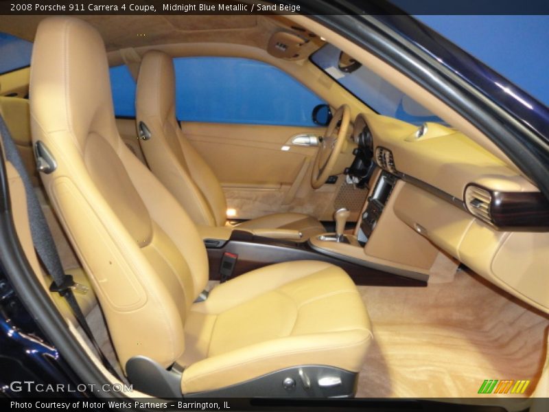 Midnight Blue Metallic / Sand Beige 2008 Porsche 911 Carrera 4 Coupe