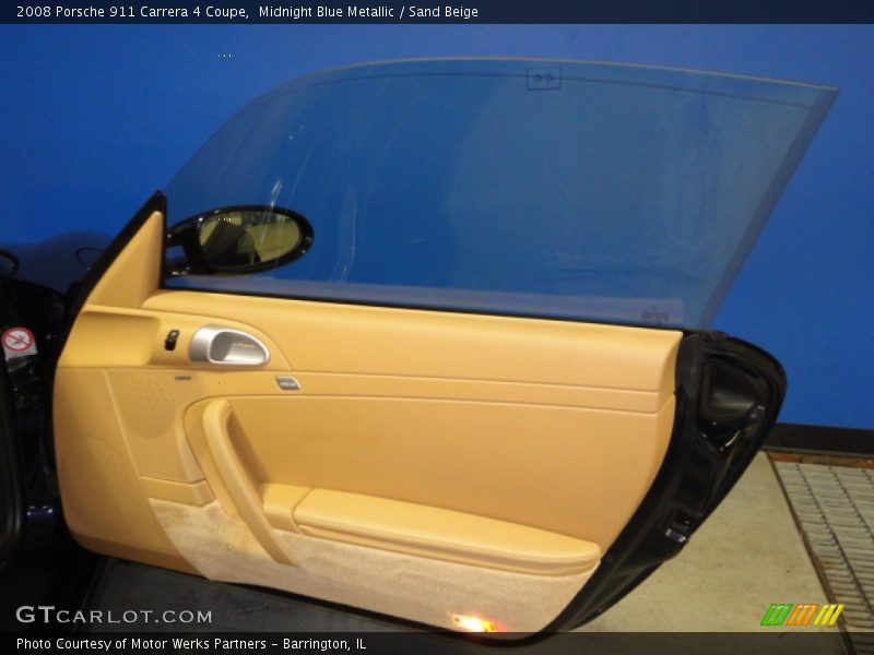Midnight Blue Metallic / Sand Beige 2008 Porsche 911 Carrera 4 Coupe