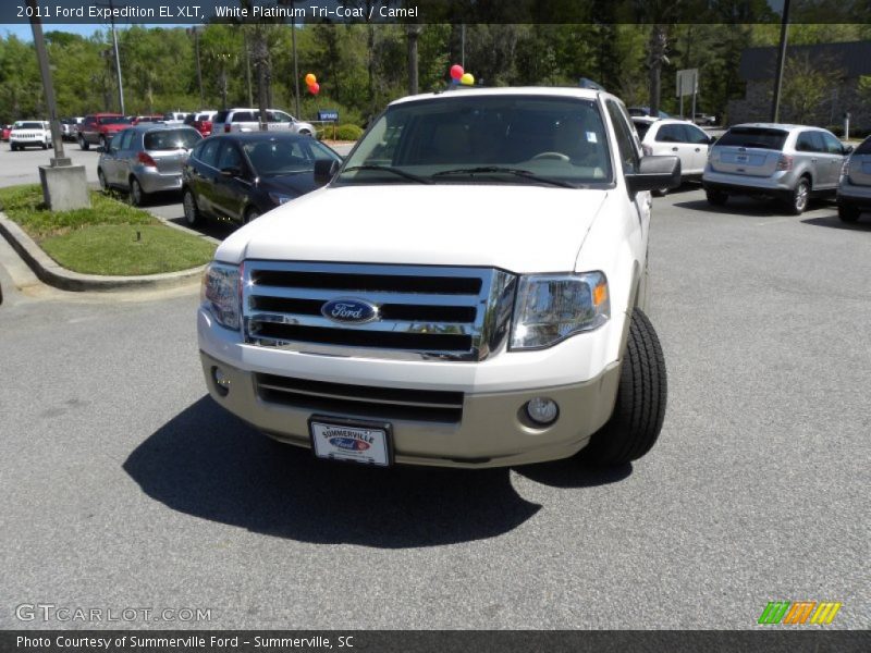 White Platinum Tri-Coat / Camel 2011 Ford Expedition EL XLT