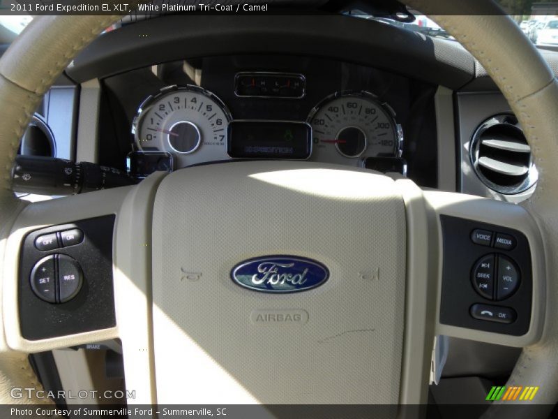 White Platinum Tri-Coat / Camel 2011 Ford Expedition EL XLT