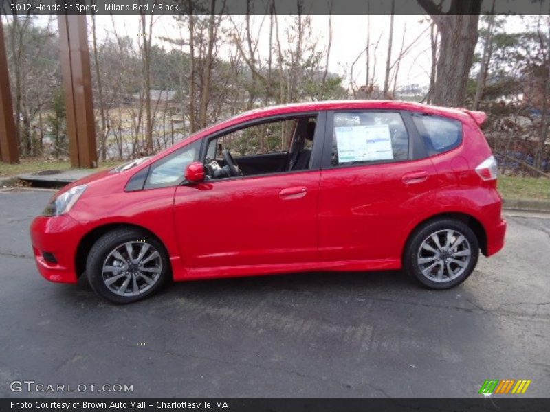 Milano Red / Black 2012 Honda Fit Sport