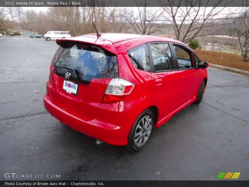 Milano Red / Black 2012 Honda Fit Sport