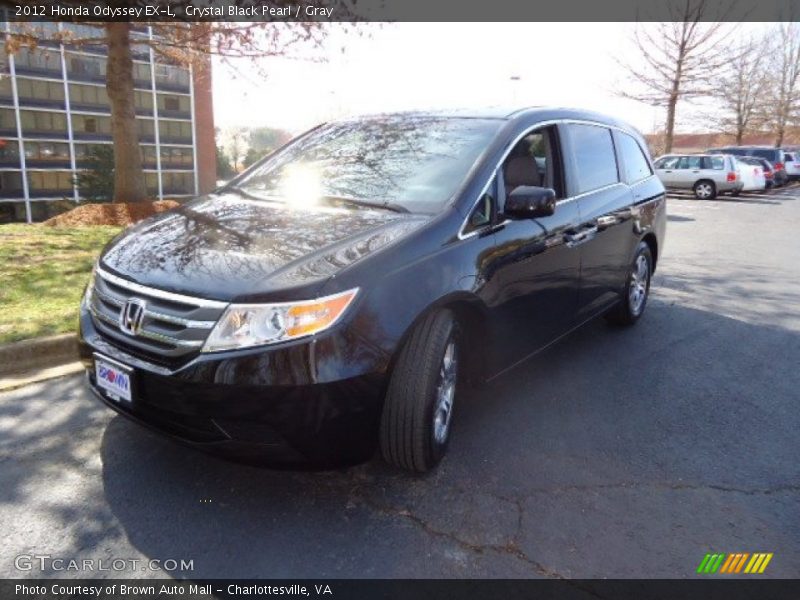 Crystal Black Pearl / Gray 2012 Honda Odyssey EX-L
