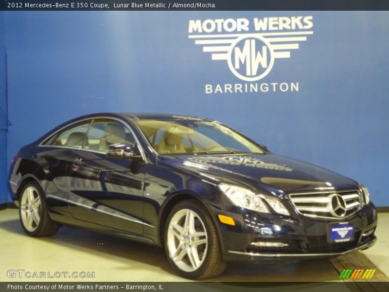 Lunar Blue Metallic / Almond/Mocha 2012 Mercedes-Benz E 350 Coupe