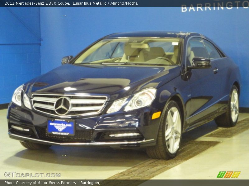 Lunar Blue Metallic / Almond/Mocha 2012 Mercedes-Benz E 350 Coupe