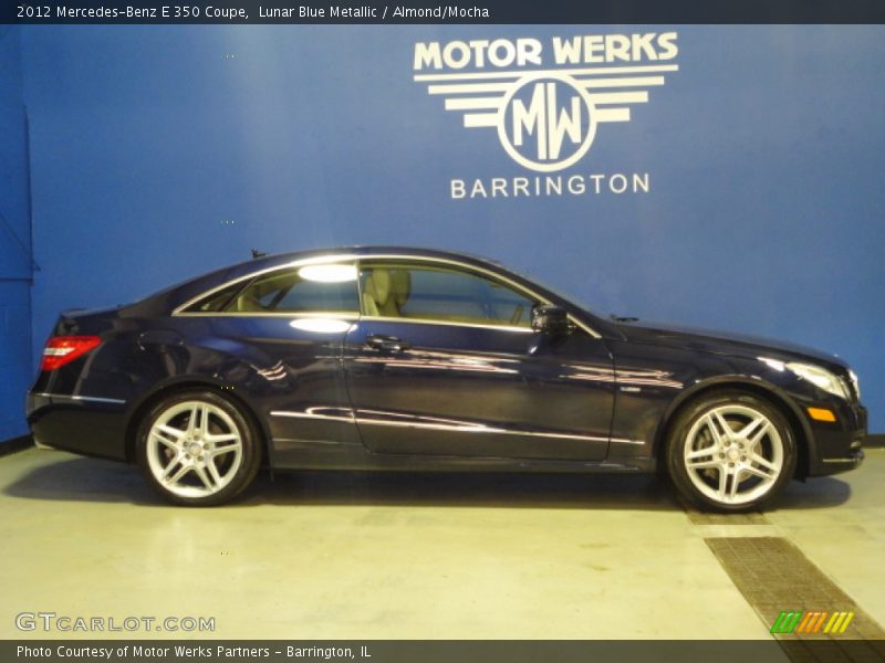 Lunar Blue Metallic / Almond/Mocha 2012 Mercedes-Benz E 350 Coupe