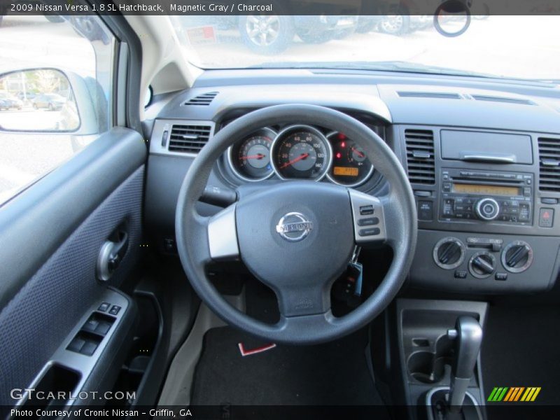 Magnetic Gray / Charcoal 2009 Nissan Versa 1.8 SL Hatchback