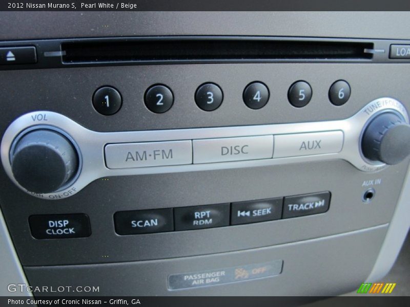 Pearl White / Beige 2012 Nissan Murano S