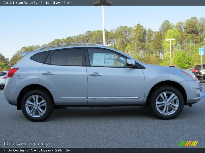 Brilliant Silver / Black 2012 Nissan Rogue SV