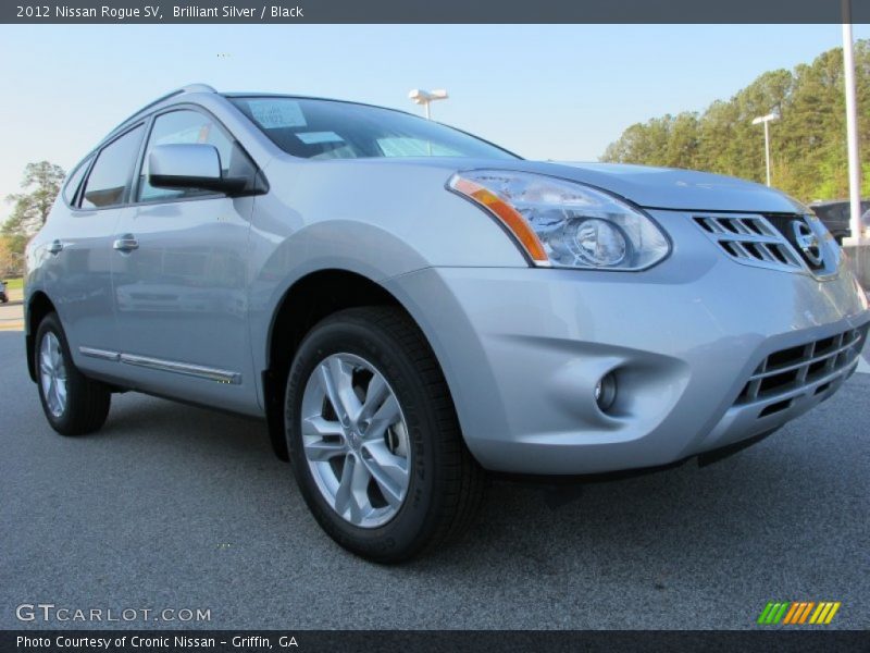 Brilliant Silver / Black 2012 Nissan Rogue SV