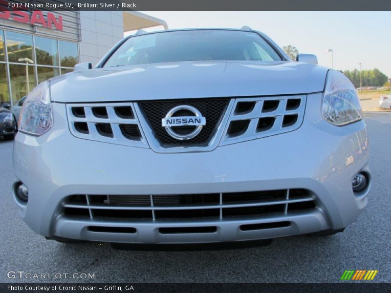 Brilliant Silver / Black 2012 Nissan Rogue SV