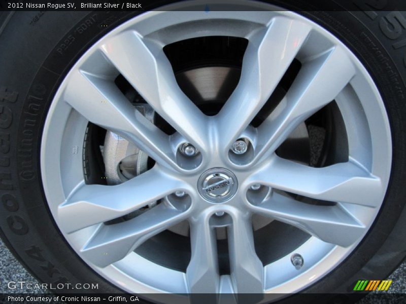 Brilliant Silver / Black 2012 Nissan Rogue SV