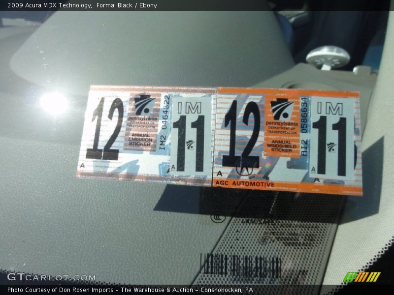Formal Black / Ebony 2009 Acura MDX Technology