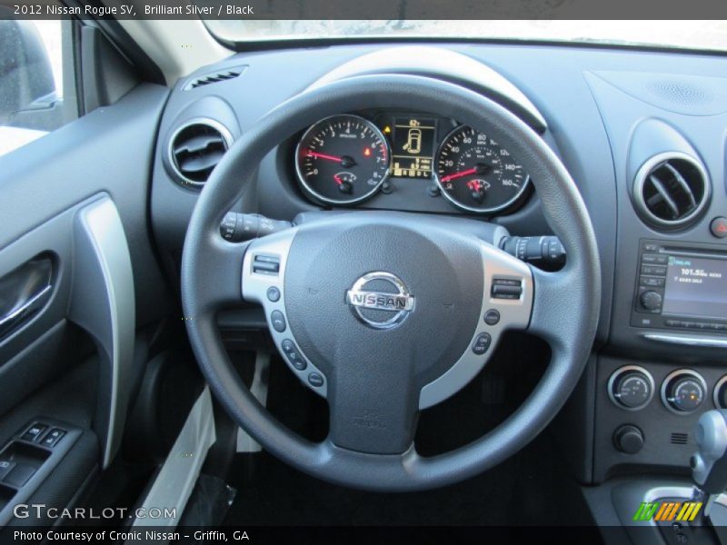 Brilliant Silver / Black 2012 Nissan Rogue SV