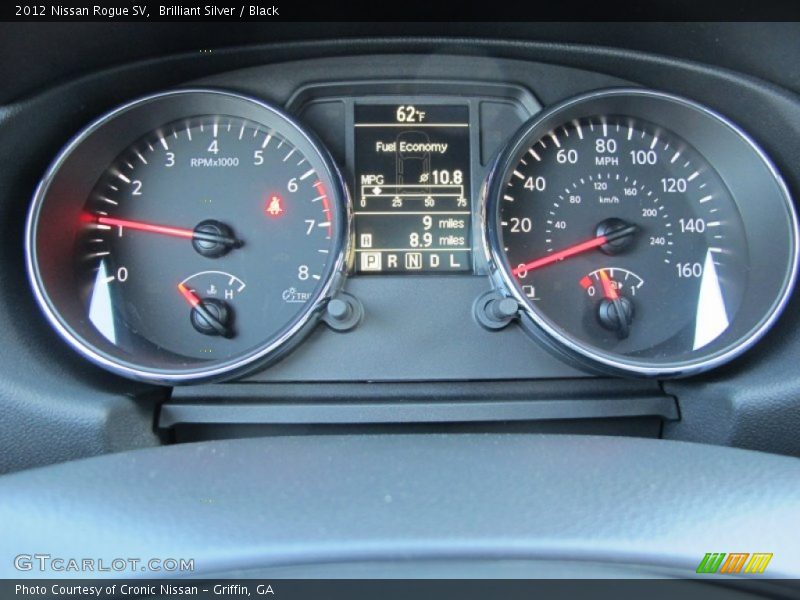 Brilliant Silver / Black 2012 Nissan Rogue SV