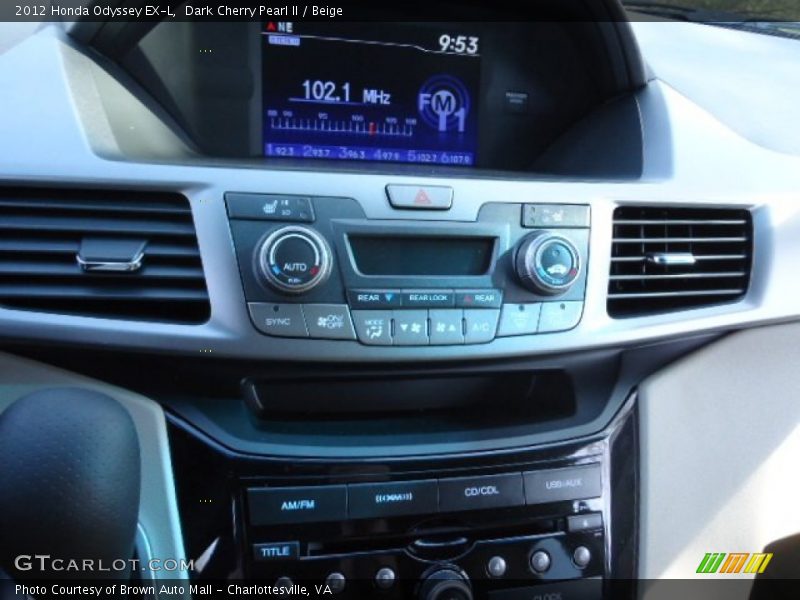 Dark Cherry Pearl II / Beige 2012 Honda Odyssey EX-L