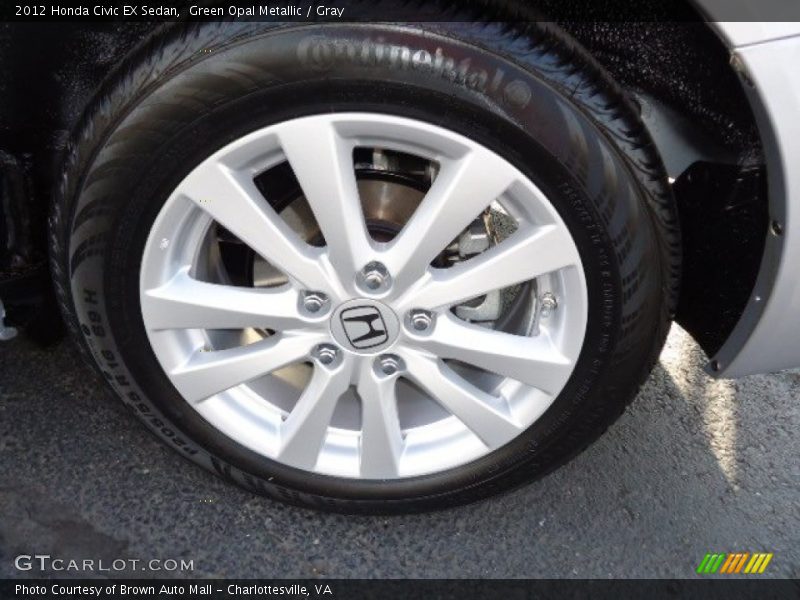 Green Opal Metallic / Gray 2012 Honda Civic EX Sedan