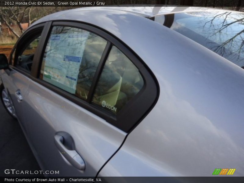 Green Opal Metallic / Gray 2012 Honda Civic EX Sedan