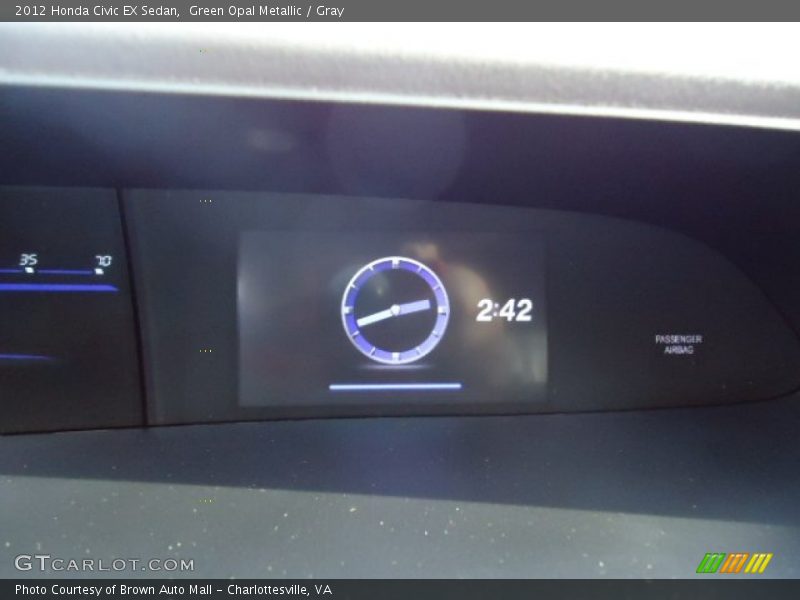 Green Opal Metallic / Gray 2012 Honda Civic EX Sedan