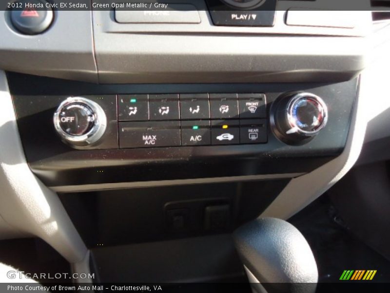 Green Opal Metallic / Gray 2012 Honda Civic EX Sedan