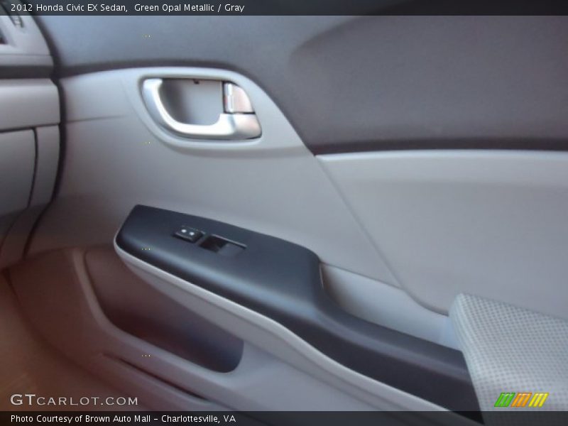 Green Opal Metallic / Gray 2012 Honda Civic EX Sedan