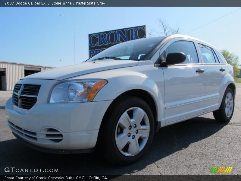 Stone White / Pastel Slate Gray 2007 Dodge Caliber SXT