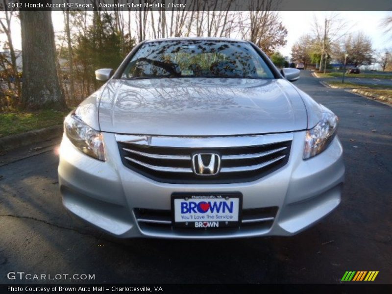 Alabaster Silver Metallic / Ivory 2012 Honda Accord SE Sedan