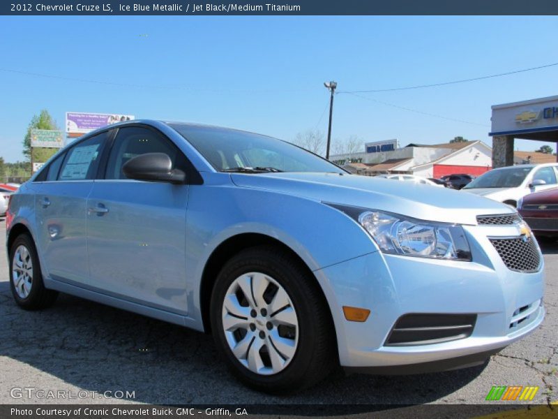 Ice Blue Metallic / Jet Black/Medium Titanium 2012 Chevrolet Cruze LS