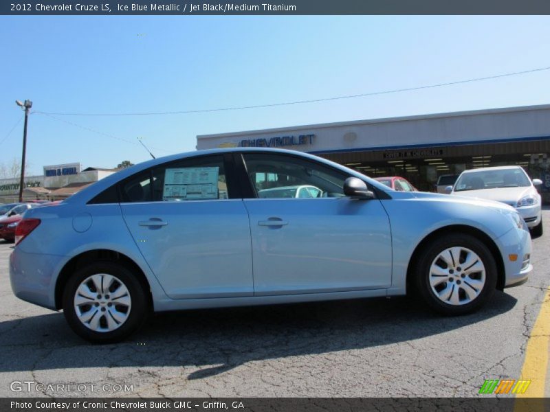 Ice Blue Metallic / Jet Black/Medium Titanium 2012 Chevrolet Cruze LS