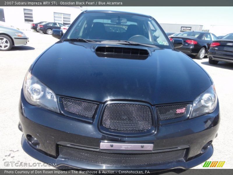 Obsidian Black Pearl / Blue Alcantara 2007 Subaru Impreza WRX STi