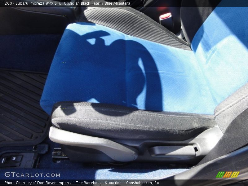 Obsidian Black Pearl / Blue Alcantara 2007 Subaru Impreza WRX STi