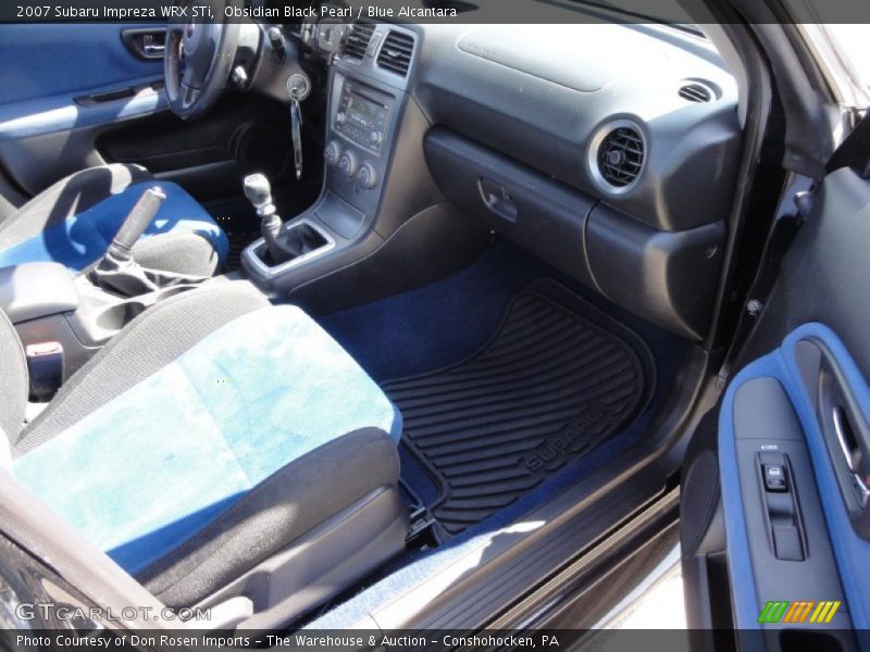 Obsidian Black Pearl / Blue Alcantara 2007 Subaru Impreza WRX STi
