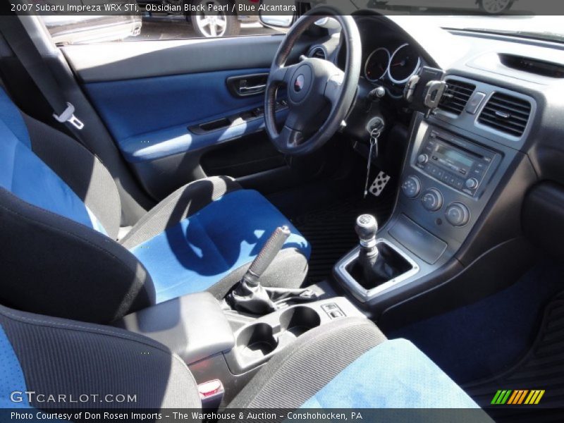 Obsidian Black Pearl / Blue Alcantara 2007 Subaru Impreza WRX STi