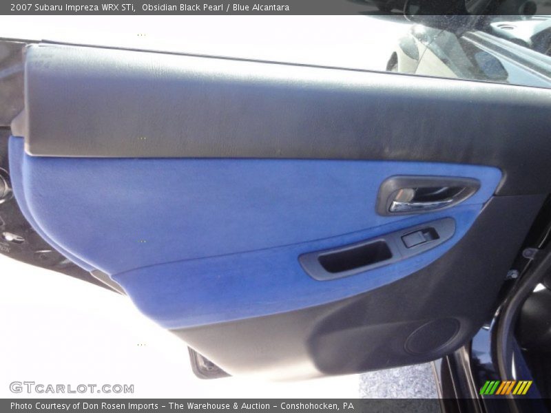 Obsidian Black Pearl / Blue Alcantara 2007 Subaru Impreza WRX STi
