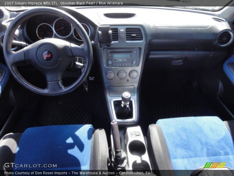 Obsidian Black Pearl / Blue Alcantara 2007 Subaru Impreza WRX STi