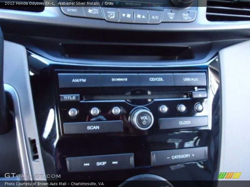 Alabaster Silver Metallic / Gray 2012 Honda Odyssey EX-L