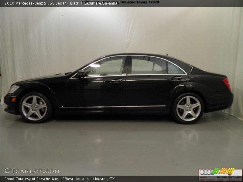 Black / Cashmere/Savanna 2010 Mercedes-Benz S 550 Sedan