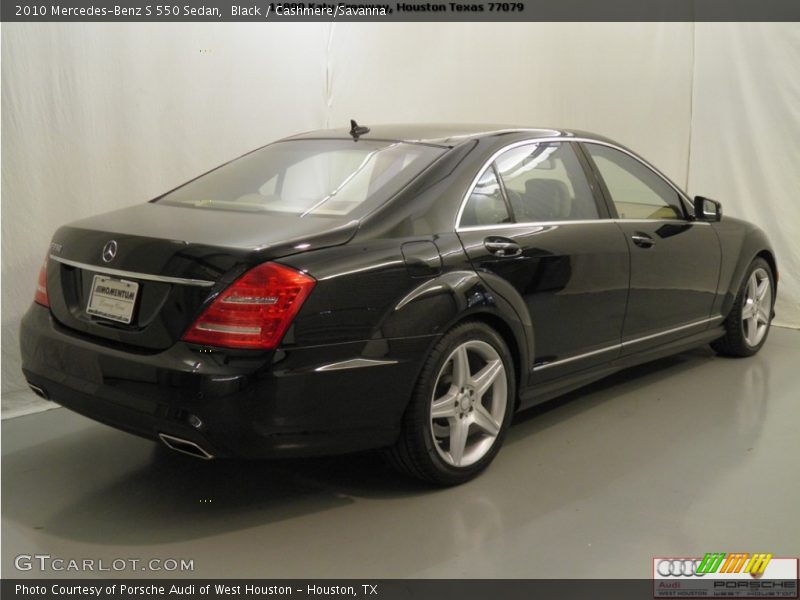 Black / Cashmere/Savanna 2010 Mercedes-Benz S 550 Sedan