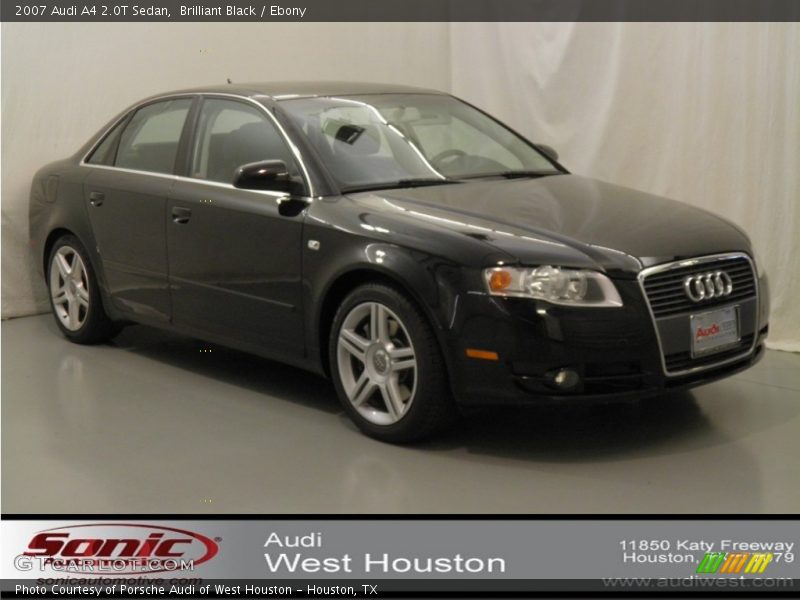 Brilliant Black / Ebony 2007 Audi A4 2.0T Sedan