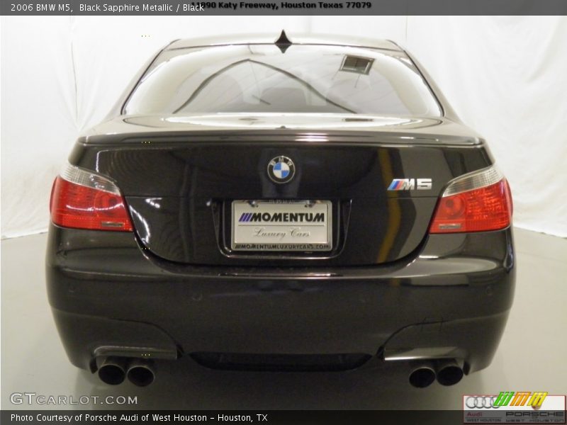 Black Sapphire Metallic / Black 2006 BMW M5