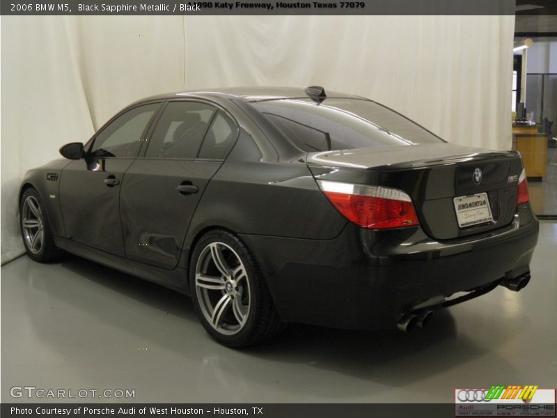 Black Sapphire Metallic / Black 2006 BMW M5