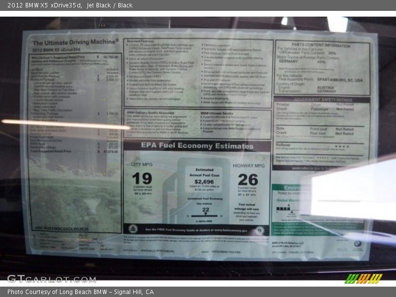 Jet Black / Black 2012 BMW X5 xDrive35d