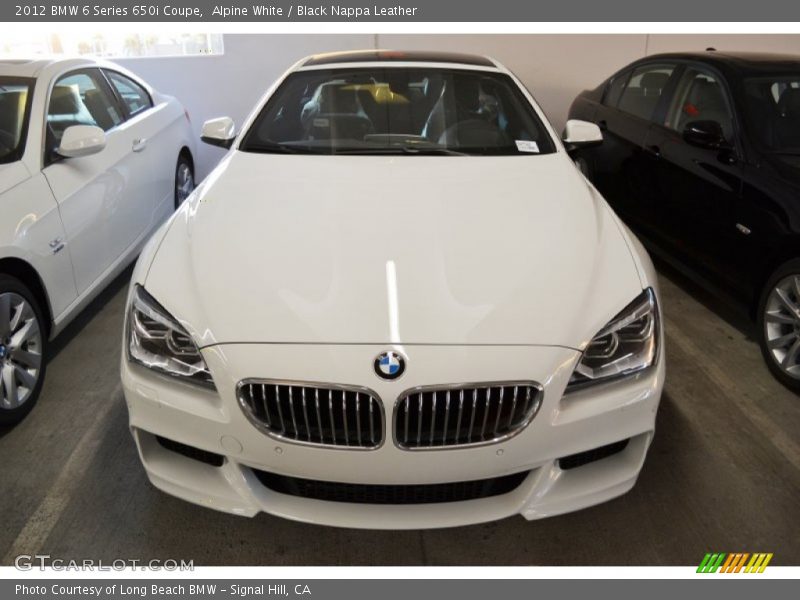 Alpine White / Black Nappa Leather 2012 BMW 6 Series 650i Coupe