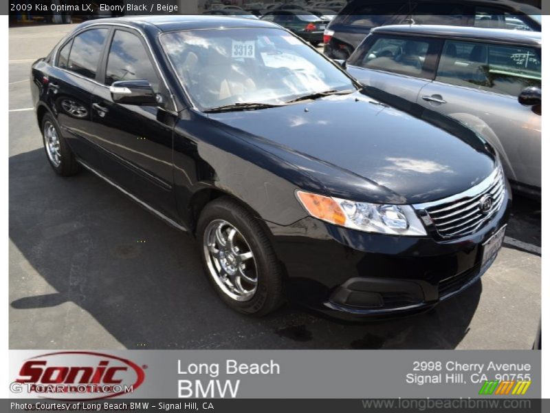 Ebony Black / Beige 2009 Kia Optima LX