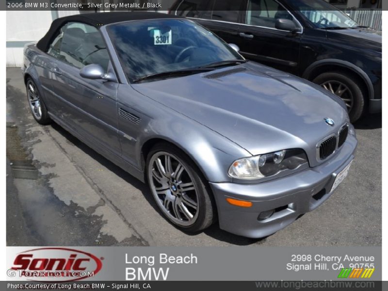 Silver Grey Metallic / Black 2006 BMW M3 Convertible