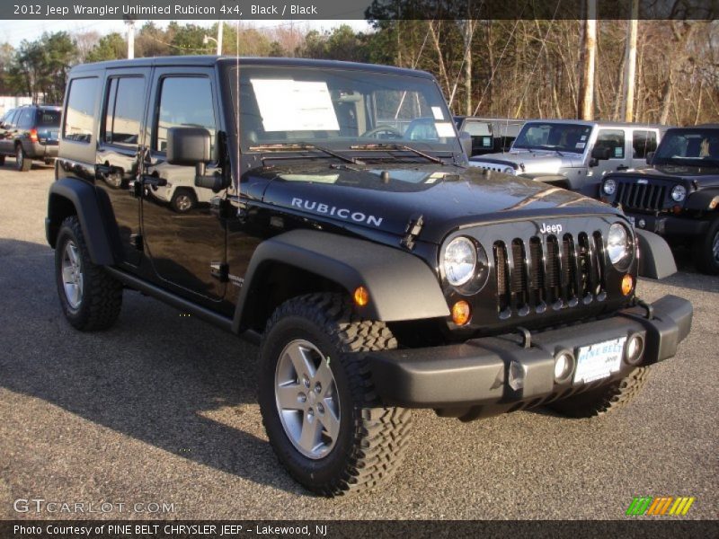 Black / Black 2012 Jeep Wrangler Unlimited Rubicon 4x4