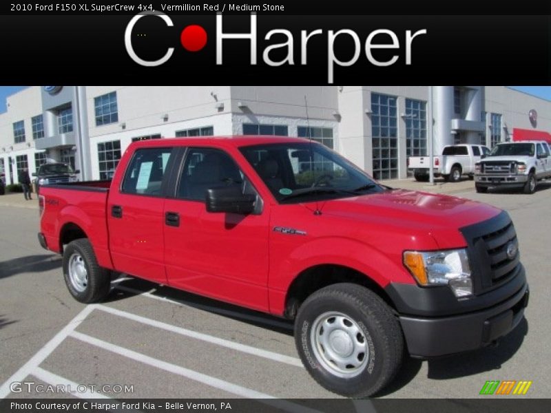 Vermillion Red / Medium Stone 2010 Ford F150 XL SuperCrew 4x4